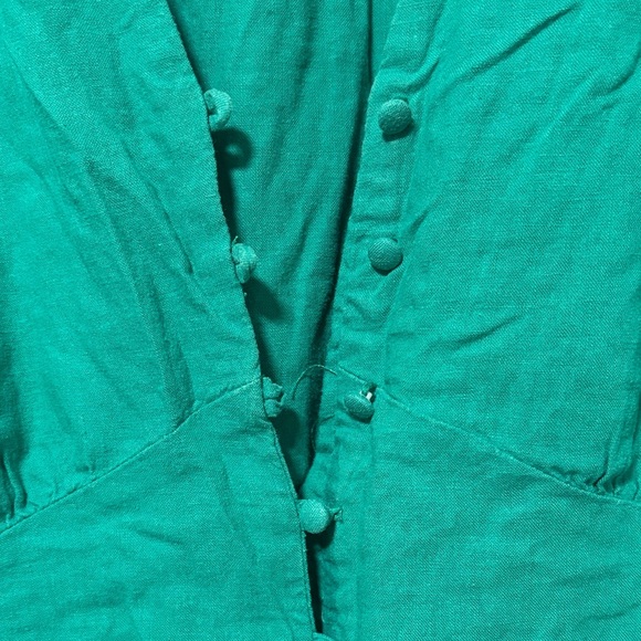 Green Button-Down midi Dress - Picture 3 of 9